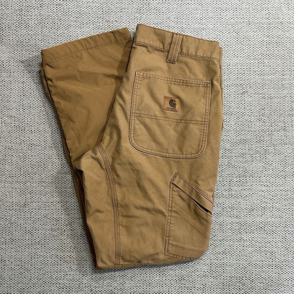 Carhartt Double Knee 33x30 Pants Khaki Workwear Original Fit